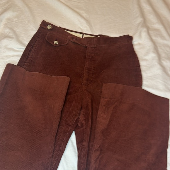 Vintage Burgundy Corduroy Hubbard Bellbottom Slacks - Picture 2 of 6